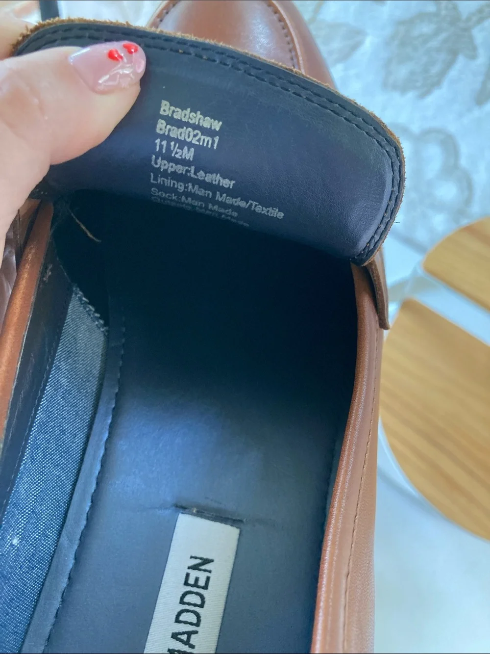 Steve Madden Tan/Brown Leather Slip-On Penny Loafers